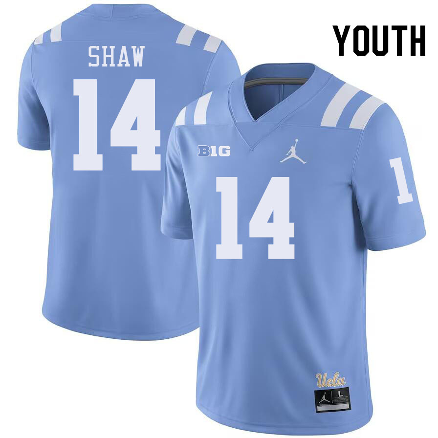 Youth #14 Carter Shaw Big 10 Conference College Football Jerseys Stitched-Power Blue